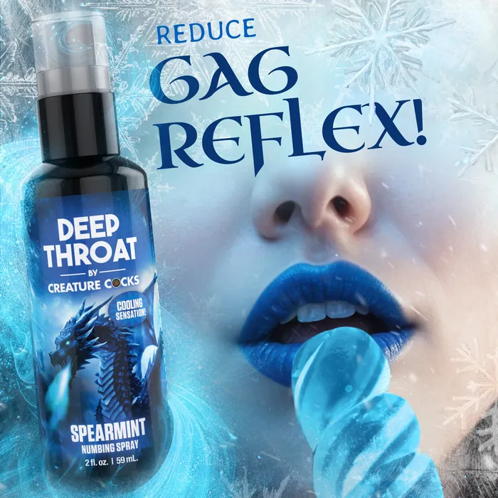 Creature Cocks Creature Cocks Deep Throat Numbing Spray Display CinnamonSpearmint 24 pcs Male Sex Toys