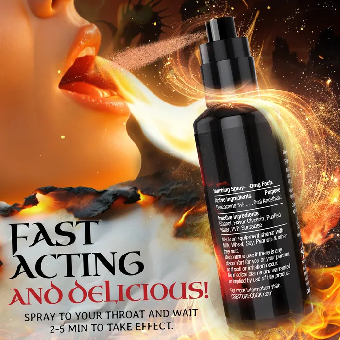 Creature Cocks Creature Cocks Deep Throat Numbing Spray Display CinnamonSpearmint 24 pcs Male Sex Toys