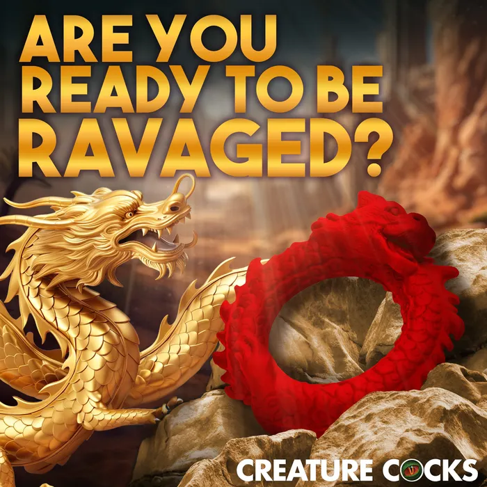 Creature Cocks Male Sex Toys Rise of the Dragon Silicone Cock Ring
