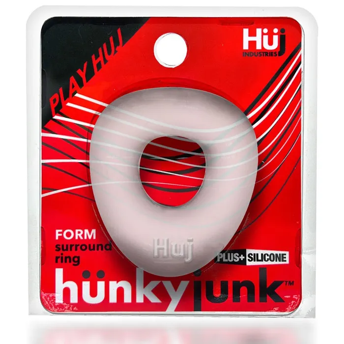 Dildos Blue Ox Designs Oxballs Hunkyjunk Form Surround Cockring Clear Ice