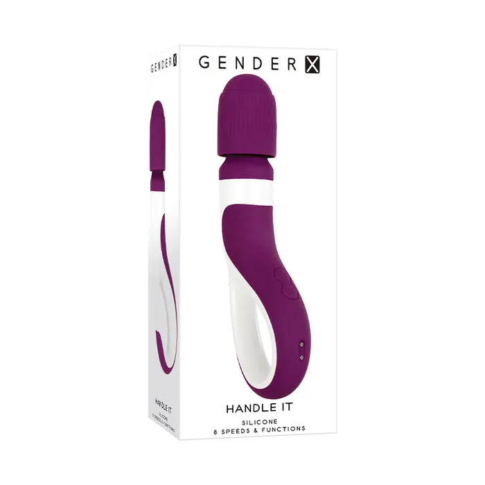 Evolved Female Sex Toys Gender X Handle It Rechargeable Silicone Wand Vibrator With Handle Purple Evolved Female Sex Toys Gender X Handle It Rechargeable Silicone Wand Vibrator With Handle Purple