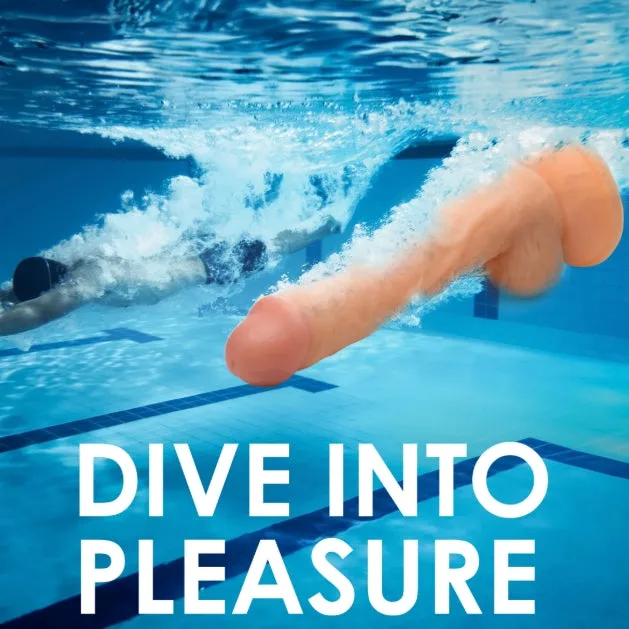 Fantasy JOCK Swimming Simon 7 Light Dildo with Balls Curve Toys Female Sex Toys