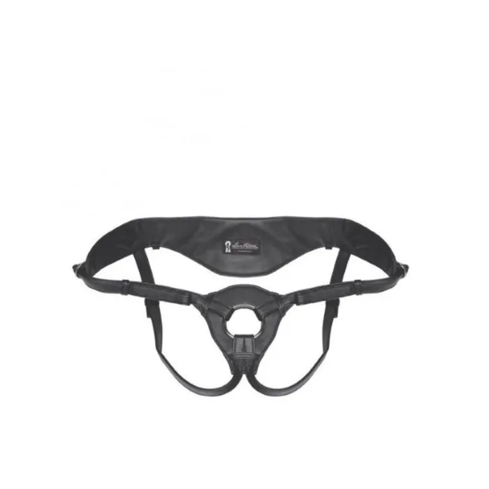 Female Sex Toys Lux Fetish Patent Leather Strap On Harness Black OS Electric EEL Inc