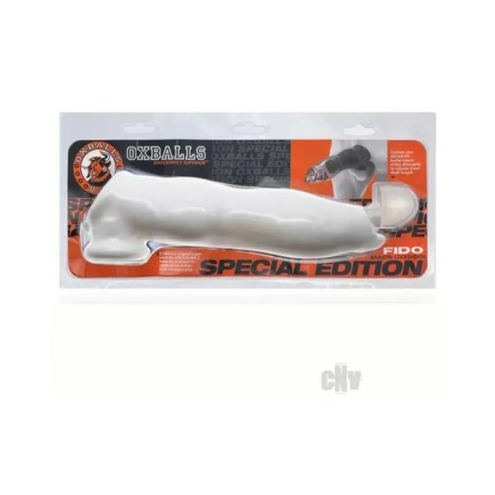 Fido Thick Blubbery Beastshaped Cocksheath With Bullet Insert Flextpr White Blue Ox Designs Oxballs Female Sex Toys Fido Thick Blubbery Beastshaped Cocksheath With Bullet Insert Flextpr White Blue Ox Designs Oxballs Female Sex Toys