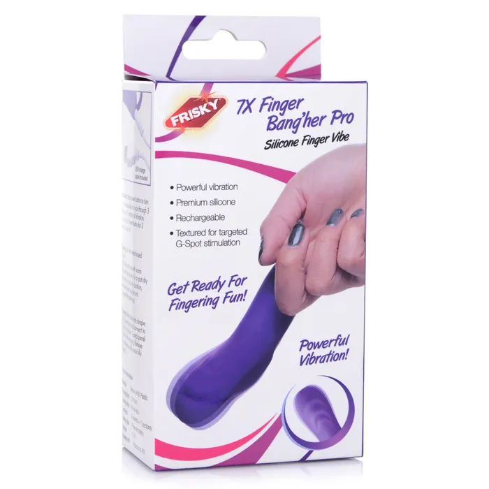 Frisky Vibrators 7X Finger Bang Her Pro Silicone Vibrator Purple