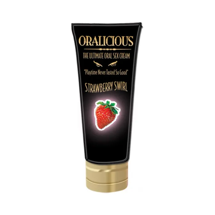 Hott Products Unlimited Couples Oralicious Oral Sex Cream Strawberry 2oz