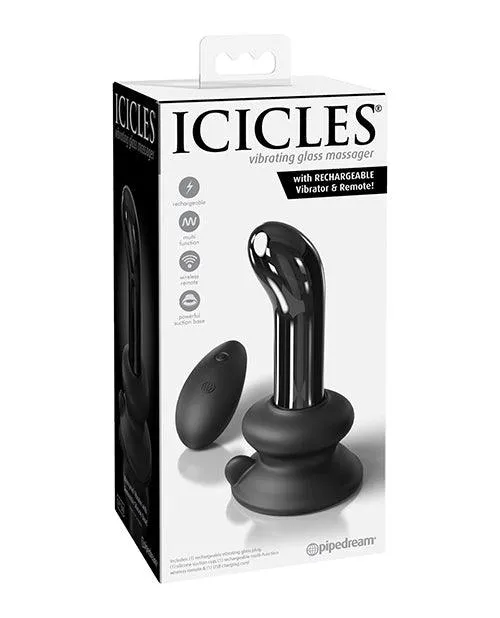 Icicles No 84 Hand Blown Glass Vibrating Butt Plug Wremote Pipedream Closeouts Anal
