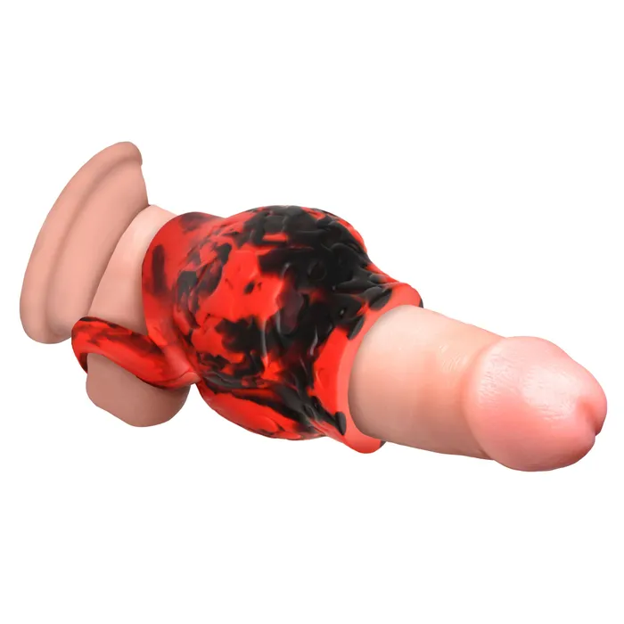 Male Sex Toys Creature Cocks Hell Hound Silicone Penis Sleeve Ball Stretcher Medium