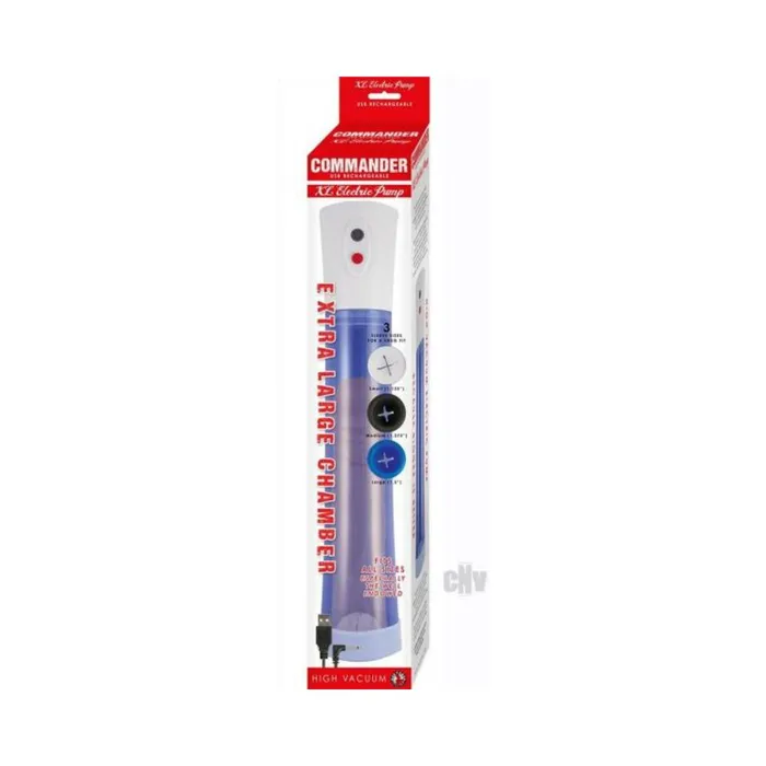 Male Sex Toys Nasstoys Commander Extra Large Electric Pump Blue