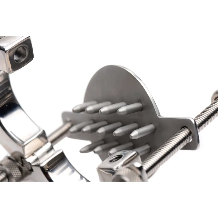 Master Series Male Sex Toys Stainless Steel Spiked CBT Ball Stretcher and Crusher