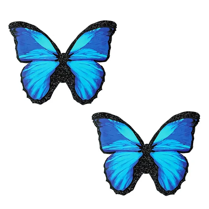 Neva Nude LLC Neva Nude Pasty Butterfly BlueBlack Glitter Anal