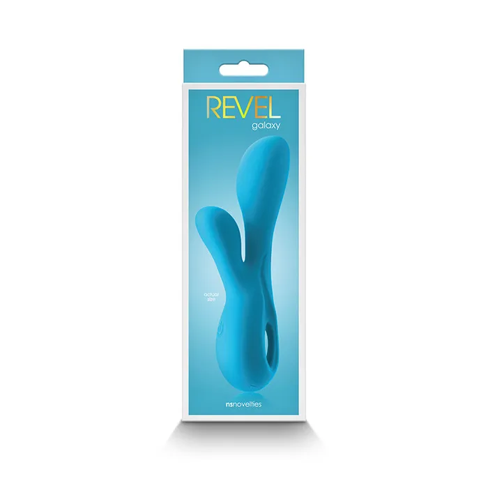 New Sensations Novelties Inc Vibrators Revel Galaxy Dual Stimulator Blue