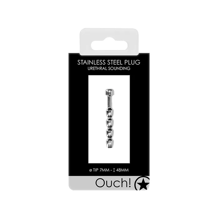 Ouch Urethral Sounding Stainless Steel Plug 7 mm Shots America LLC Male Sex Toys Ouch Urethral Sounding Stainless Steel Plug 7 mm Shots America LLC Male Sex Toys