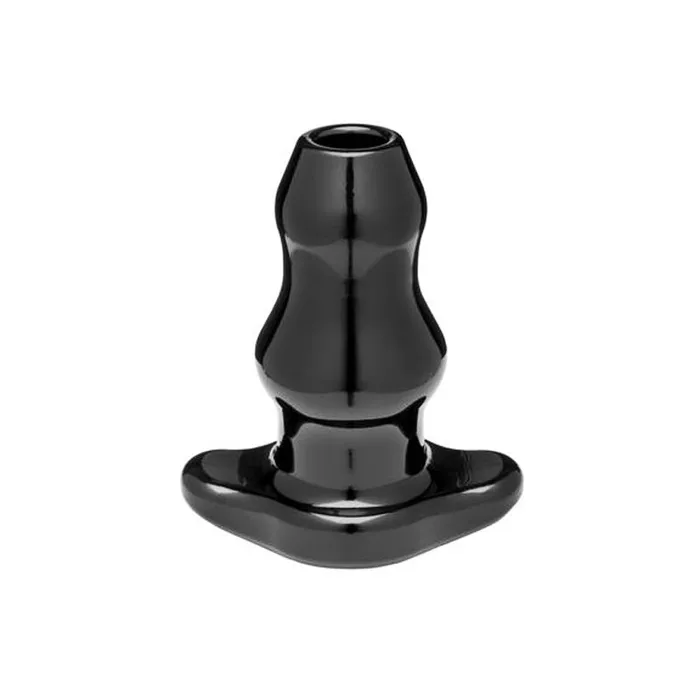 Perfect Fit Double Tunnel Plug Black Medium Anal