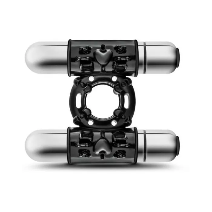 Performance 10 Function Double Mega Bull Ring Black Blush Couples