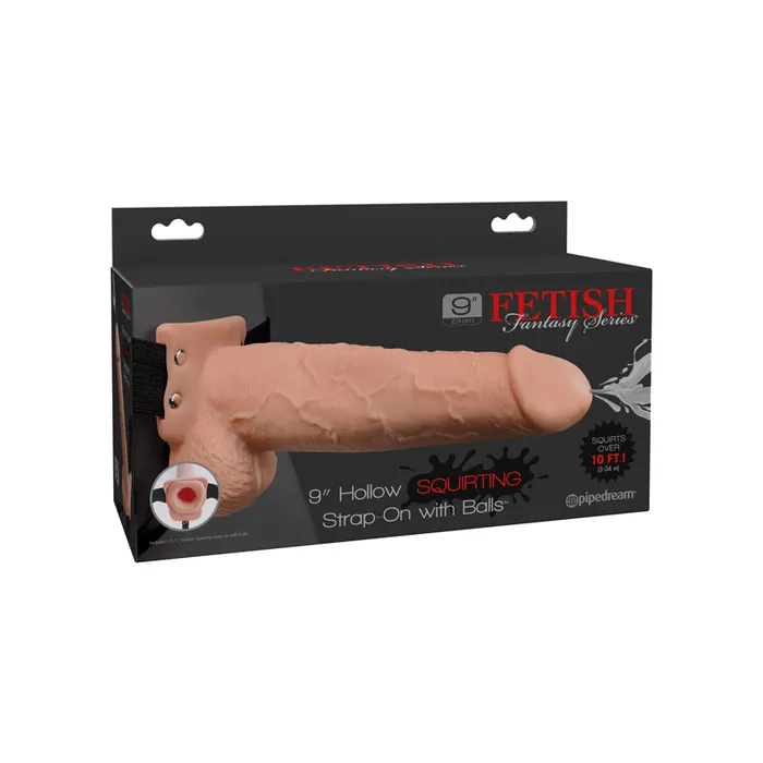 Pipedream Female Sex Toys Pipedream Fetish Fantasy Series 9 in Hollow Squirting StrapOn With Balls BeigeBlack Pipedream Female Sex Toys Pipedream Fetish Fantasy Series 9 in Hollow Squirting StrapOn With Balls BeigeBlack