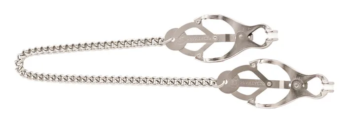 Spartacus Female Sex Toys Endurance Butterfly Nipple Clamps With Link Chain Silver Spartacus Female Sex Toys Endurance Butterfly Nipple Clamps With Link Chain Silver