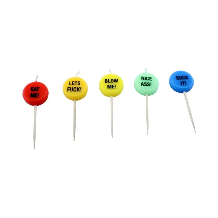 Vibrators Little Genie Productions XRated Party Candles 5 Colorful Candles