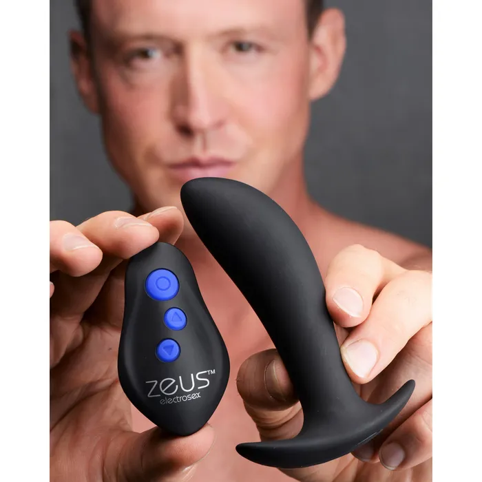 Zeus Electrosex Male Sex Toys 64X ProShocker Vibrating and Estim Prostate Plug