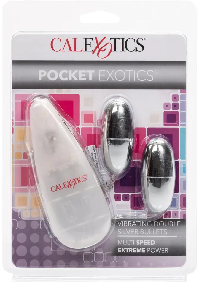Anal Pocket Exotics Vibrating Double Silver Bullets Pocket Exotics