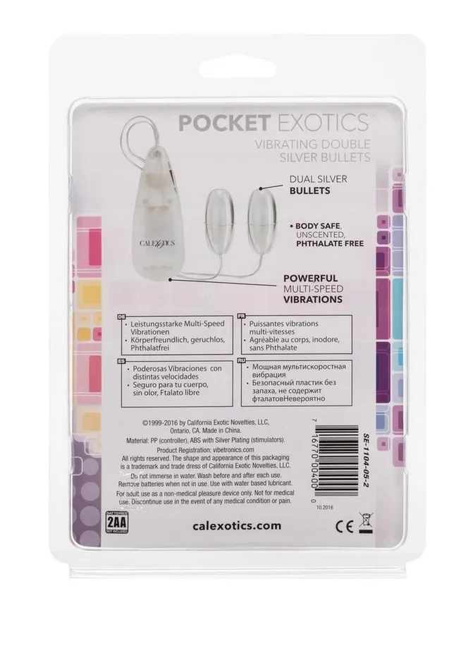 Anal Pocket Exotics Vibrating Double Silver Bullets Pocket Exotics