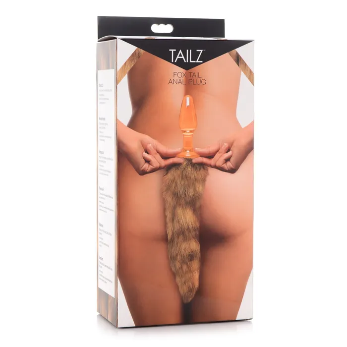 Anal Tailz Tailz Fox Tail Glass Butt Plug Orange Anal Tailz Tailz Fox Tail Glass Butt Plug Orange
