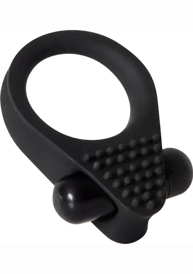 Anal Zero Tolerance Zero Tolerance Black Knight Silicone Vibrating Textured Cockring