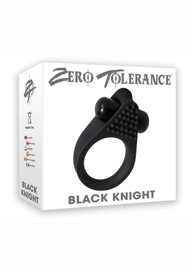 Anal Zero Tolerance Zero Tolerance Black Knight Silicone Vibrating Textured Cockring