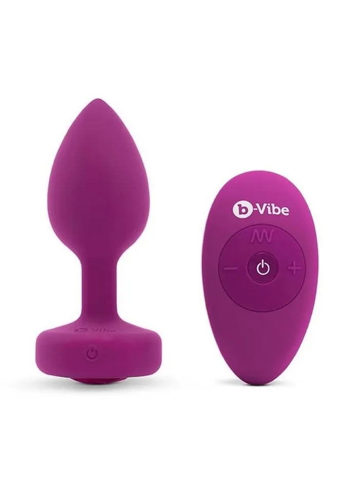 bVibe Male Sex Toys BVibe Vibrating Jewel Plug Rechargeable Silicone Anal Plug with Remote