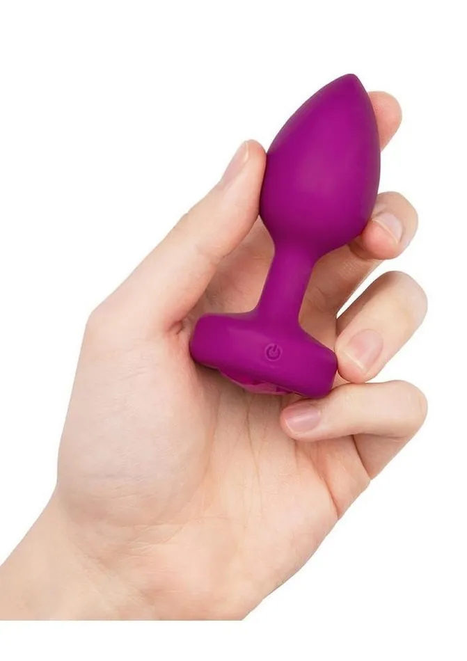bVibe Male Sex Toys BVibe Vibrating Jewel Plug Rechargeable Silicone Anal Plug with Remote