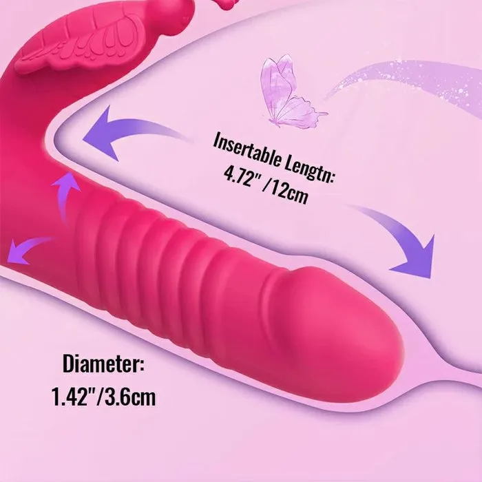 Butterfly Telescopic Vibrating Masturbator Inyarose Male Sex Toys