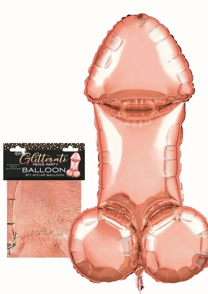 Candyprints Party Glitterati Penis Mylar Ballon Male Sex Toys
