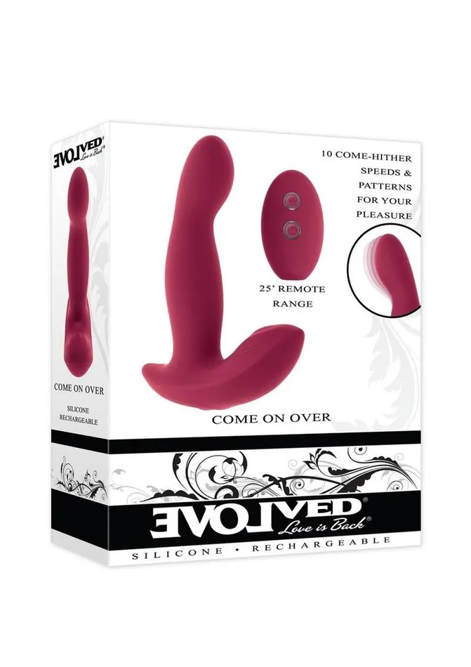 Come On Over Rechargeable Silicone Dual Vibrator with Remote Control Evolved Female Sex Toys
