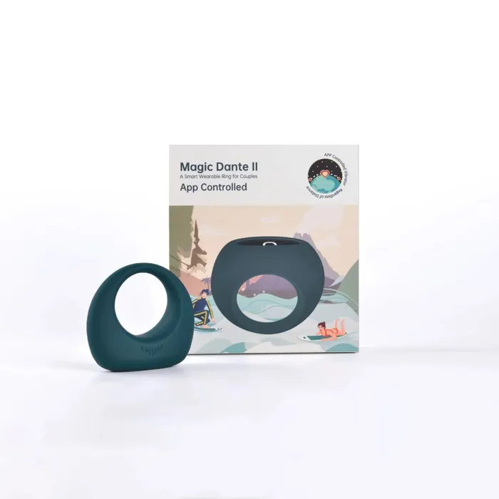 Couples Magic Motion Magic Motion Dante II Smart App Controlled Cock Ring Green
