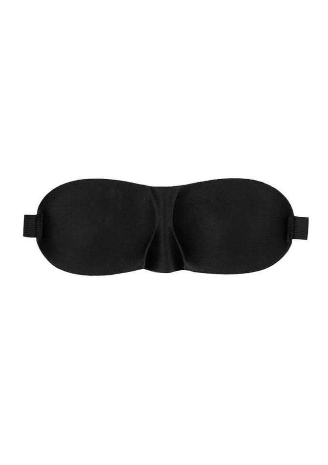 Couples Ouch Ouch Satin Curvy Eye Mask with Elastic Straps