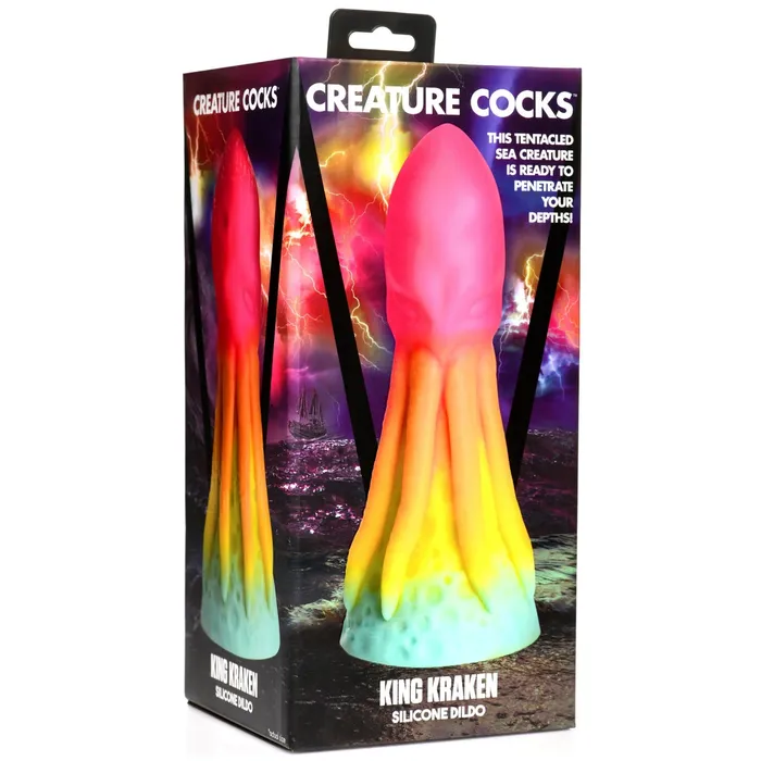 Creature Cocks Dildos Creature Cocks King Kraken Silicone Dildo Rainbow