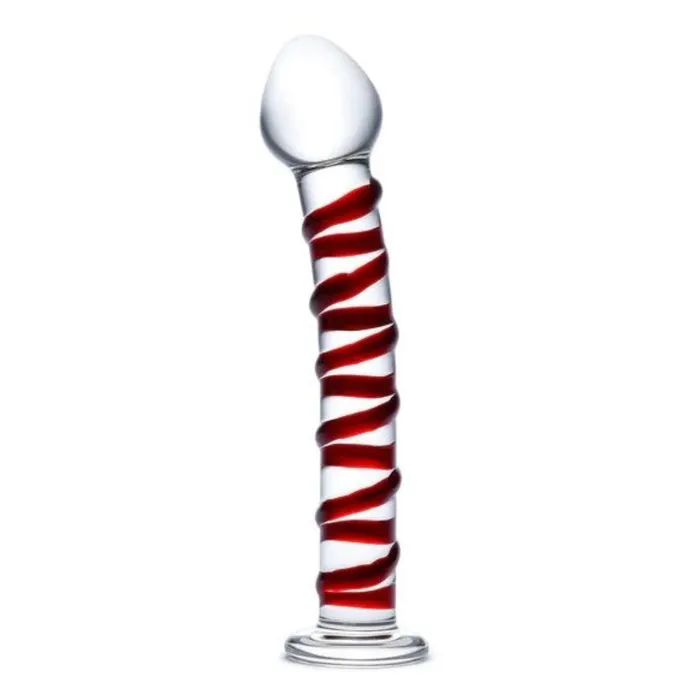 Dildos Glas Glas Mr Swirly Spiral Dildo Red 8 Inch