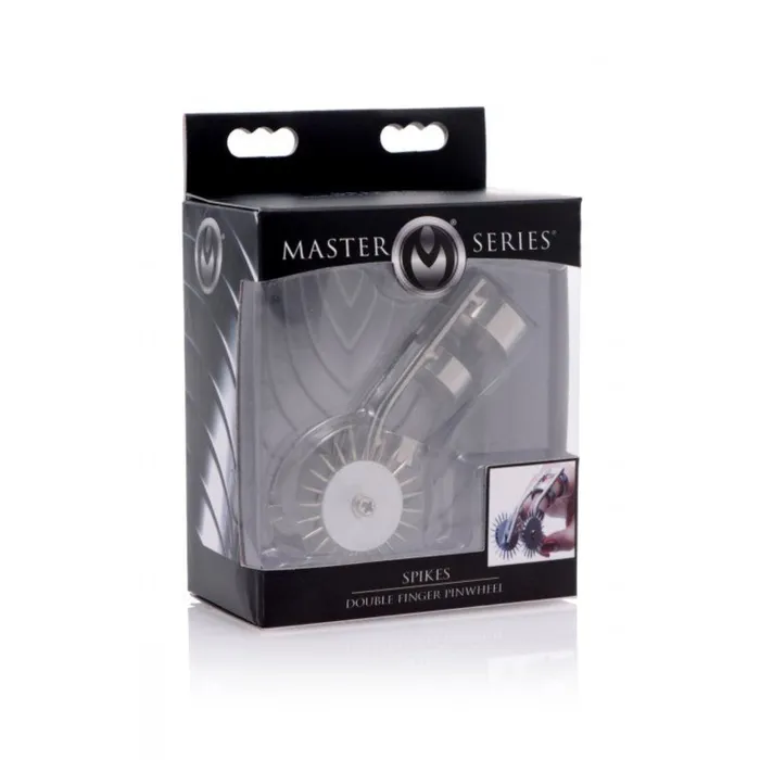 Dildos Master Series Master Series Spikes Double Finger Pinwheel Silver