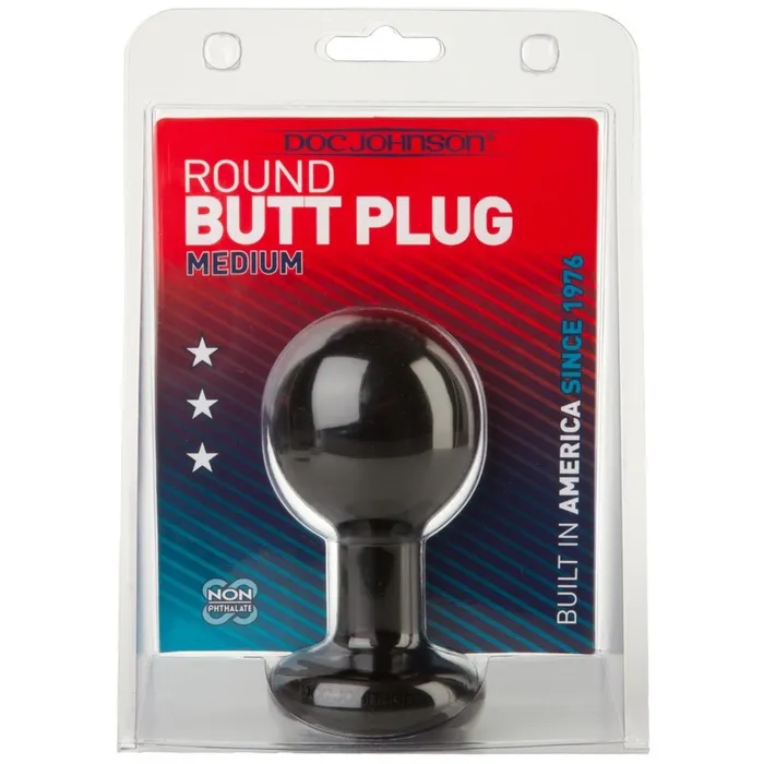 Doc Johnson Round Butt Plug Black Medium Doc Johnson Anal Doc Johnson Round Butt Plug Black Medium Doc Johnson Anal