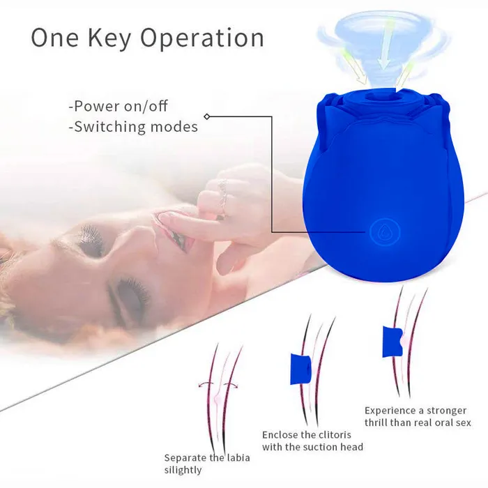 Earlypeach Vibrators Klein Blue Rose Toy For Women Sucking Vibrator
