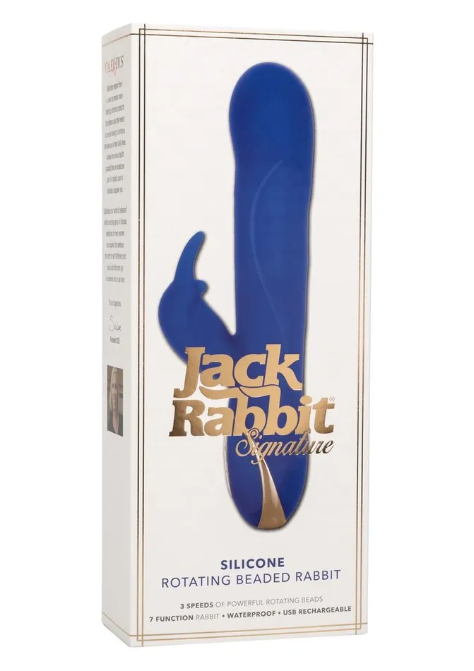 Female Sex Toys Jack Rabbit Signature Silicone Rotating Beaded Rabbit Vibrator Multi Function USB Rechargeable Waterproof Jack Rabbit