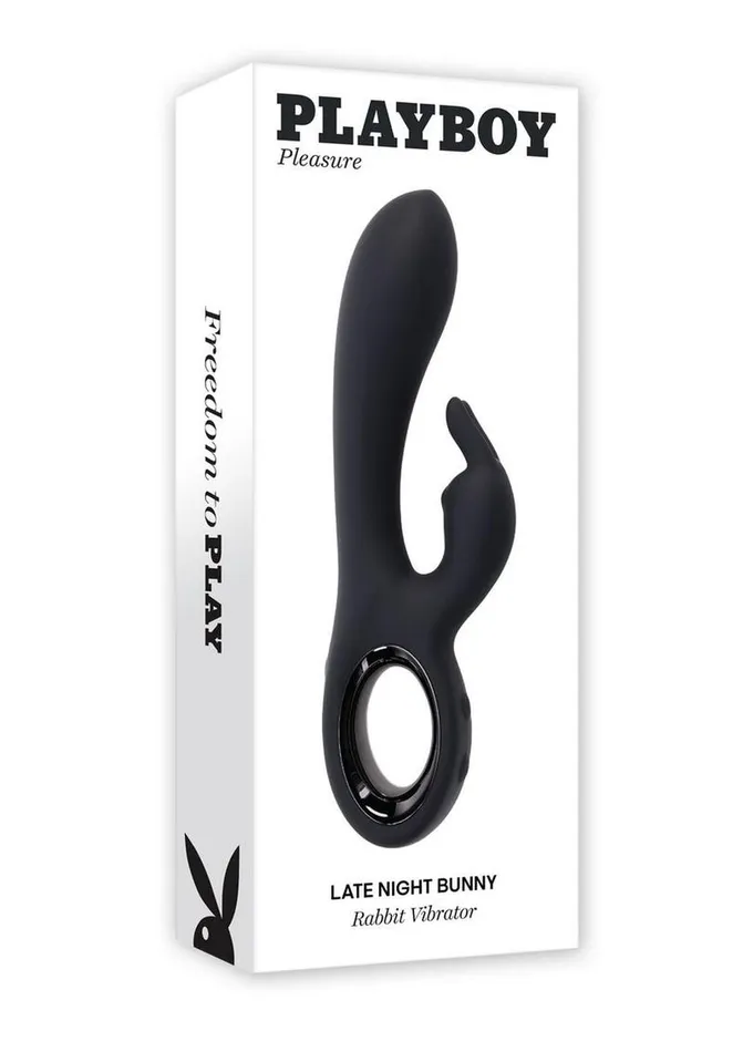 Female Sex Toys Playboy Playboy Late Night Bunny Rechargeable Silicone Dual Vibrator