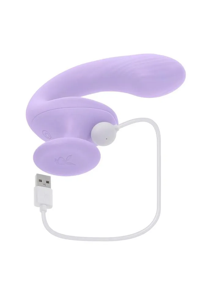 Female Sex Toys Playboy Playboy Rev Me Up Rechargeable Silicone Dual Vibrator with Clitoral Stimulator