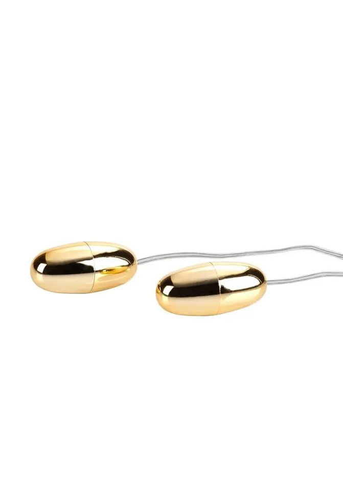 Female Sex Toys Pocket Exotics Pocket Exotics Vibrating Double Gold Bullets