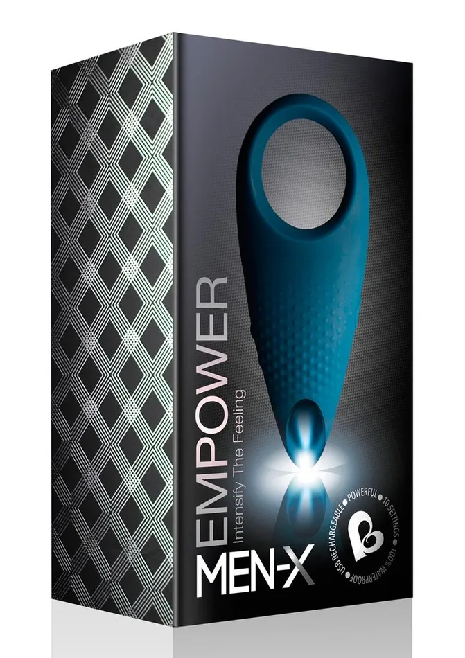 Female Sex Toys Rocks Off MenX Empower Silicone Rechargeable Couples Stimulator Ring