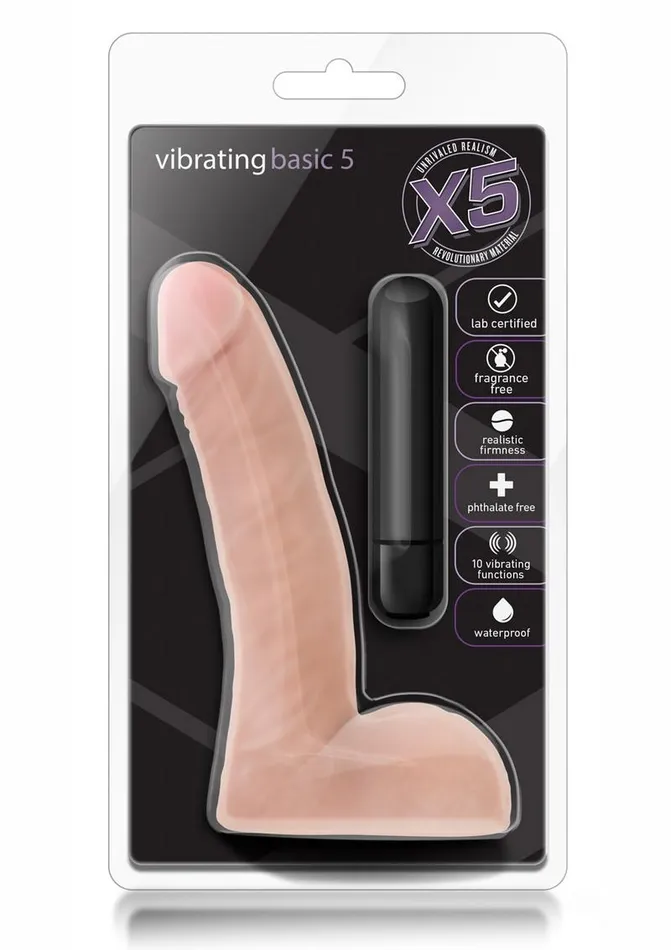 Female Sex Toys X5 X5 Vibrating Basic 5 Dildo with Balls