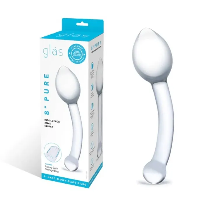 Glas Anal Glas Pure Indulgence Anal Slider Butt Plug Clear 8 Inch