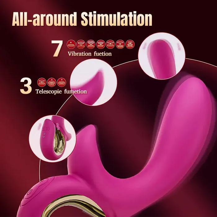 Inyarose Female Sex Toys DualMotor Thrusting Vibrating GSpot Stimulator