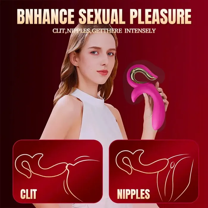 Inyarose Female Sex Toys DualMotor Thrusting Vibrating GSpot Stimulator
