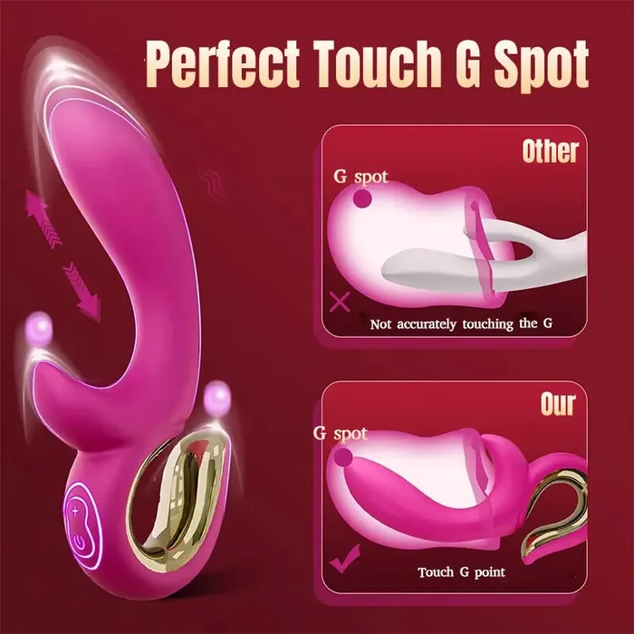 Inyarose Female Sex Toys DualMotor Thrusting Vibrating GSpot Stimulator